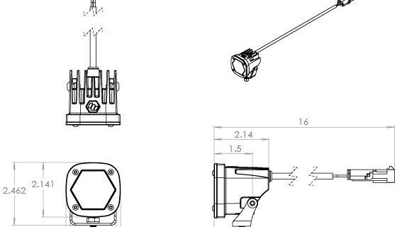 LED Light Pod S1 Spot Laser White Baja Designs