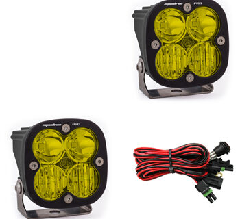 LED Light Pods Amber Lens Driving Combo Pattern Pair Squadron Pro Series Baja Designs