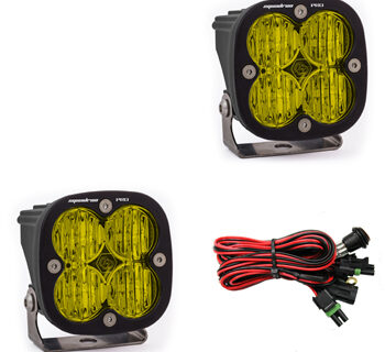 LED Light Pods Amber Lens Wide Cornering Pattern Pair Squadron Pro Series Baja Designs