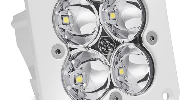 Flush Mount LED Light Pod White Clear Lens Spot Pattern Squadron Sport Baja Designs