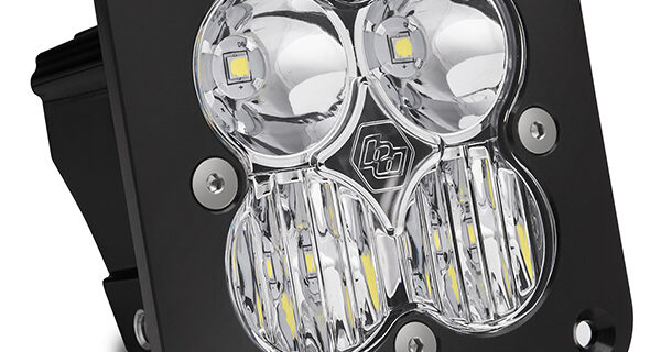 Flush Mount LED Light Pod Black Clear Lens Driving/Combo Pattern Squadron Sport Baja Designs