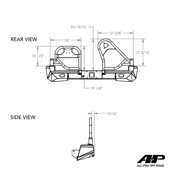 05-15 Tacoma High Clearance Dual Swing-Out Bumper -All Pro Off Road - Image 30