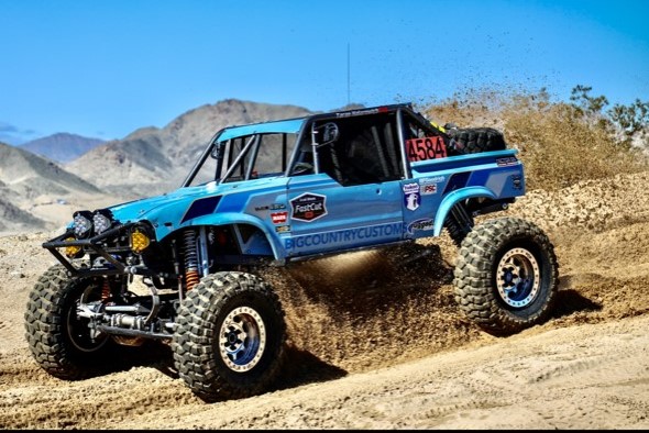 view of YORR High Desert 100 blue car