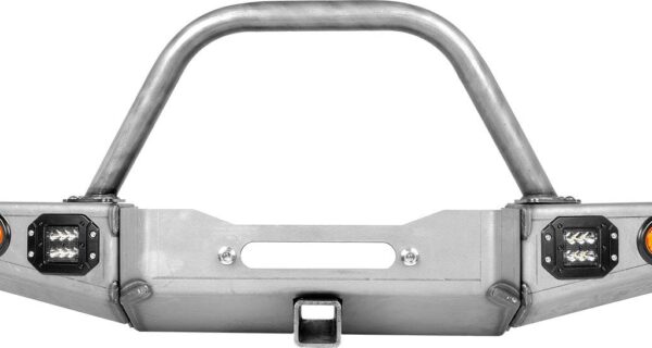 Suzuki Samurai Front Bumpers – Winch Plate | Short Ends | Double Bend Stinger | BARE