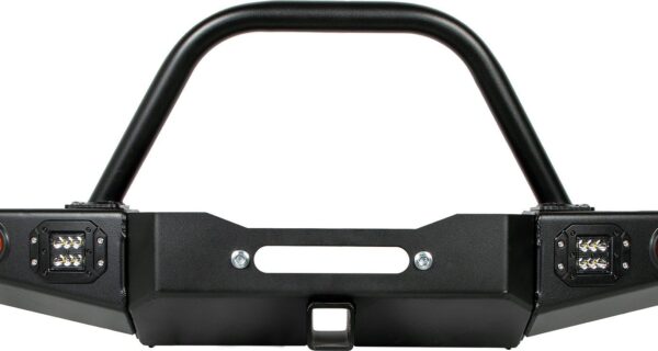 Suzuki Samurai Front Bumpers – Winch Plate | Short Ends | Double Bend Stinger | Black Powder Coat