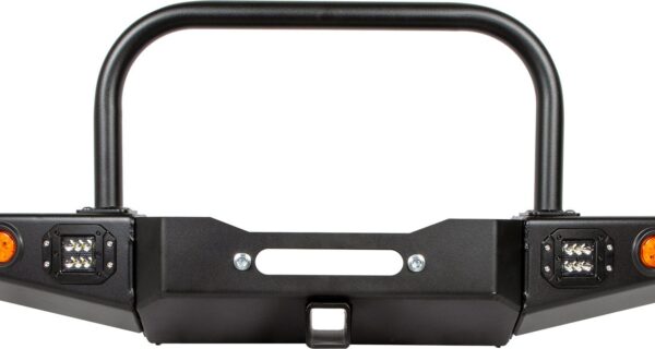 Suzuki Samurai Front Bumpers – Winch Plate | Short Ends | Grill Guard | Black Powder Coat