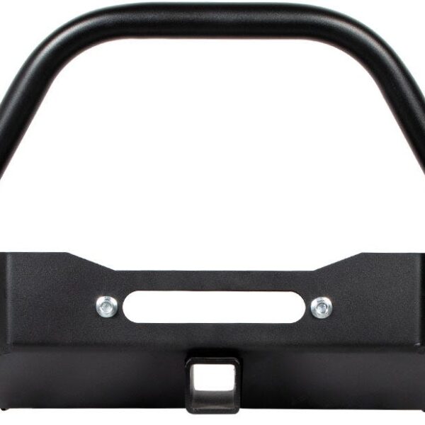 Suzuki Samurai Front Bumpers – Winch Plate | Short Ends with Stubby Ends | Double Bend Stinger | Black Powder Coat