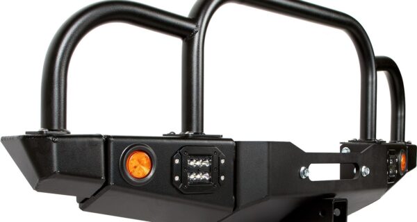 Suzuki Samurai Front Bumpers – Winch Plate | Short Ends with Stubby Ends | Grill and Headlight Guard | Black Powder Coat