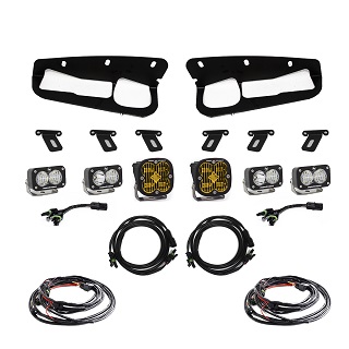 2021+ Bronco Amber SAE Fog Pocket Kit -Baja Designs